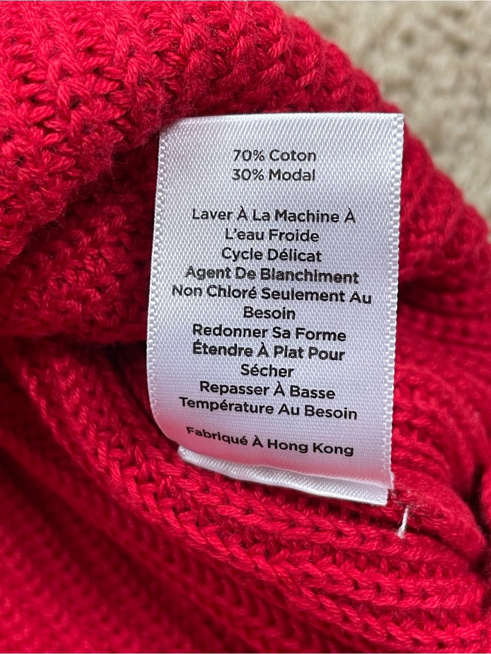 Talbots Red Ribbed Turtleneck‎ Sweater - Picture 7 of 10